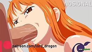 Nami Sucking Cock Until Cum Fills Her Mouth Full Version