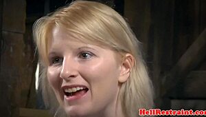 bound sub hangs tight under maledom master's rough control