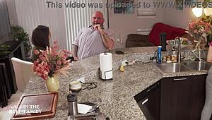 Freya Von Doom Excitedly Jerks Stepdad's Monster Cock