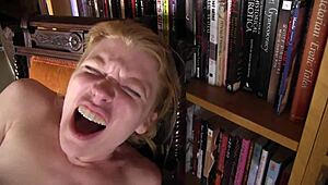 Lesbian Library Strapon Fuck with Madison Young and Beretta James Stirs Deep Desire