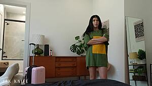 British step-sis Gal Ritchie, no panties in bed tonight?