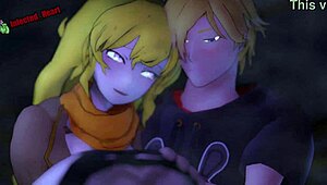 Jaune's Intimate Encounter With Ruby And Yang