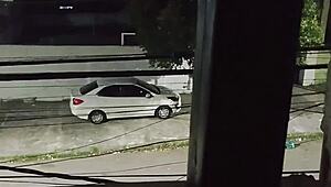 Woman Meets Lover Outdoors In Car Then Returns Smiling