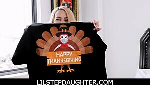 In this lilstepdaughter story, the step daughter shows thanks on thanksgiving with blowjob.