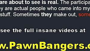 Shaved blonde slut sucks and fucks big dick backstage! 😈