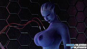 Liara takes a creampie from stranger at gloryhole, unreal!