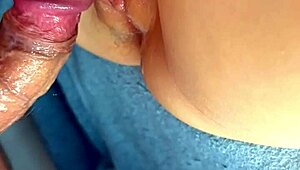 Slow Motion Fuck Her Tight Pussy and Cum on Big Pussy Lips