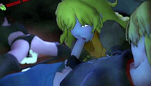 Jaune's Intimate Encounter With Ruby And Yang