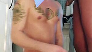 Black Cock Sucking In Interracial Gay Video