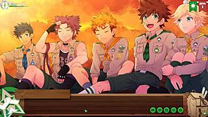 Game friends camp episode 3 - hiking in the forest with russian voice acting