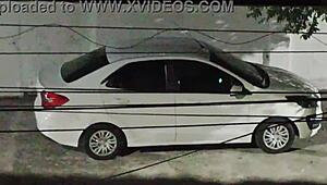 Woman Meets Lover Outdoors In Car Then Returns Smiling