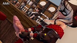 Naughty Futa Girl in 3D Cartoon Bends Over for Intense Doggy Action in SKMT EP1.