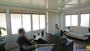 loan4k go-go dancer moves her body on his hard shaft at work