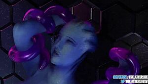 Liara takes a creampie from stranger at gloryhole, unreal!