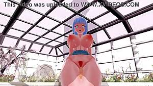 3d hentai girl with big ass and tits gets horny