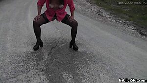 Public sex in the city with slutwife marion doggystyle facial