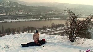 just a real czech teen banging outdoors with no condom.