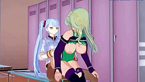 Lamia loveless and festenia muse and ruri hoshino intense futanari sex