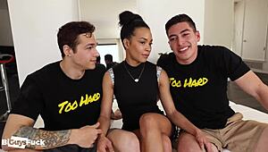 qb1 bangs straight cheerleader and his slutty best friend hard