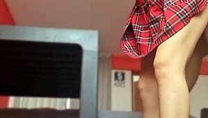 spying on secretary nataly's pussy in miniskirt at mexican governor's office