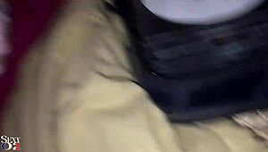 french amateur in shiny golden dress licks feet and rims