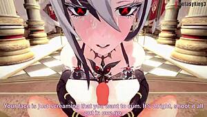 Arlecchino from genshin impact gets fucked hard in pov 3d hentai fantasy scene