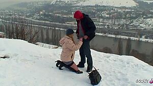 just a real czech teen banging outdoors with no condom.