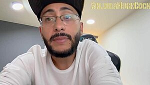 beautiful tattooed girl starts her career as a porn actress giving me an incredible deepthroat blowjob