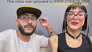 beautiful tattooed girl starts her career as a porn actress giving me an incredible deepthroat blowjob