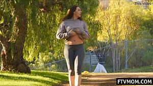 Milf Pornstar Flashes Outdoors In Public