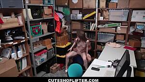 Cute Tiny Teen Alina West Caught Stealing Dildo Gets Fucked By Security Officer