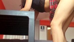 spying on secretary nataly's pussy in miniskirt at mexican governor's office