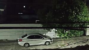 Woman Meets Lover Outdoors In Car Then Returns Smiling