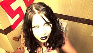 beautiful slut plays with dildo, squirts, and shows prolapse