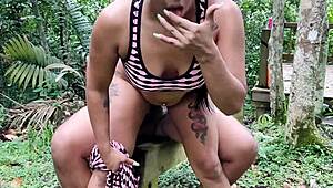 I love fucking outdoors with my coach's massive cock