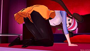 pokemon rosa teases with foot play in hotel