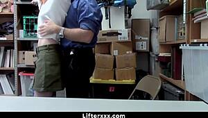 Teen Pepper Hart gets punished for stealing candies in the garage.