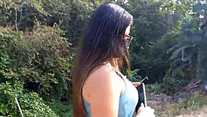 OMG, found this cute slut in the countryside and we banged in a cabin! 🔥