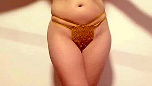 Wow, that bra is splitting with those huge natural tits nude