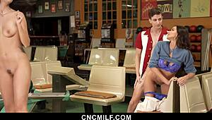 boyfriend freeuses girlfriend and stepmom during bowling game