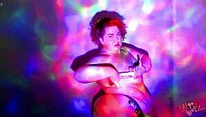 Plump BBW Goddess Dances Naked, Oiled Striptease