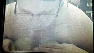 bbw wife gives detailed blowjob to husband