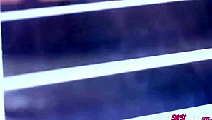 Hot wife Armani Black works out, flirts, and gets bent over by gym trainer.