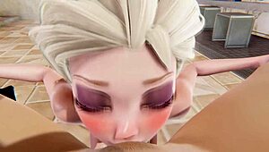 Elsa and Anna Engage in Frozen Lesbian Licking