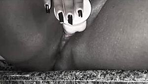 wild squirt from fat latina's big pussy.