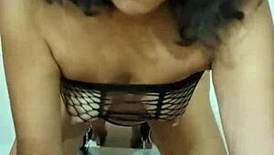 Latina Wife Giving Close-Up Blowjob And Ass Sex