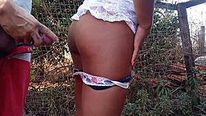 Indian Pornstar Banging Chinese Brunette's Ass in Anal Sex