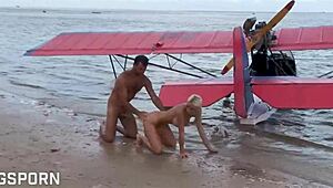 Classic blonde with big tits drilled hard in her rear.