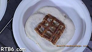 Who gets ferocious whipping in bdsm contest?