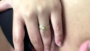 My cousin left my hand soaked jerking her off! 🔥